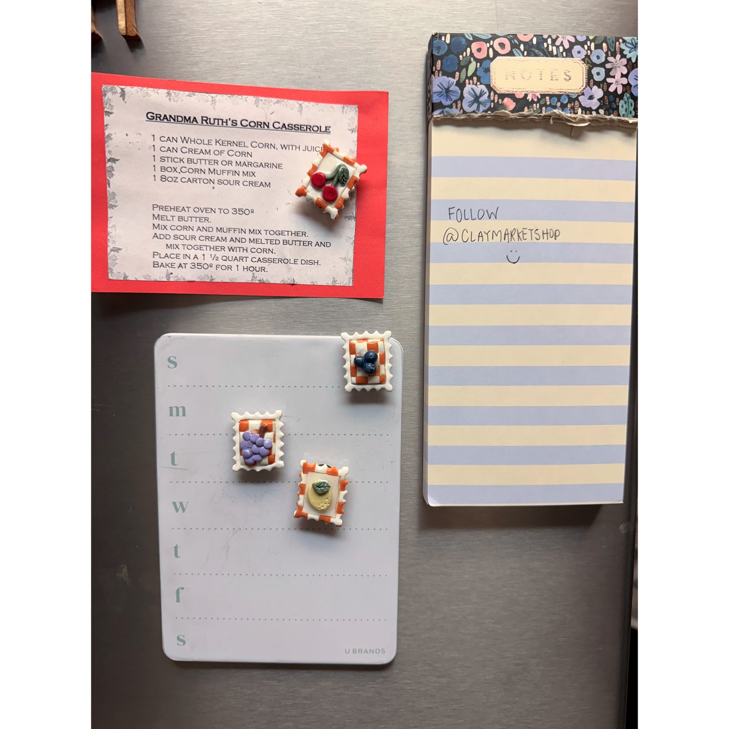 Fruit Picnic Quilt Magnets