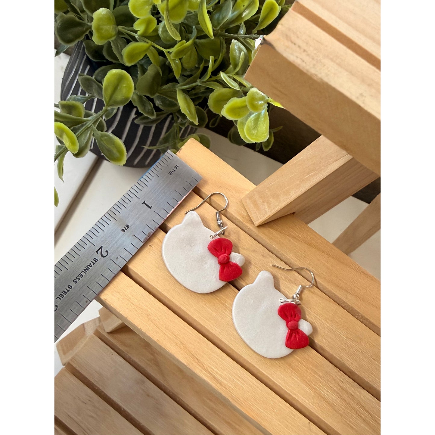 Kitty inspired hanging earrings