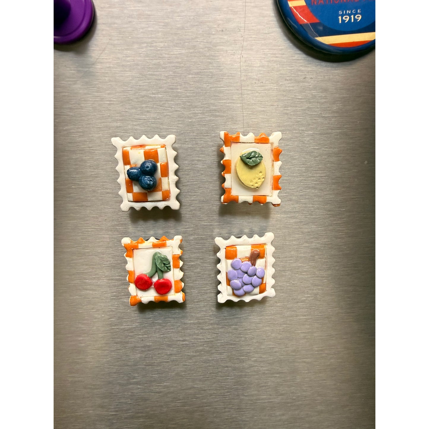 Fruit Picnic Quilt Magnets