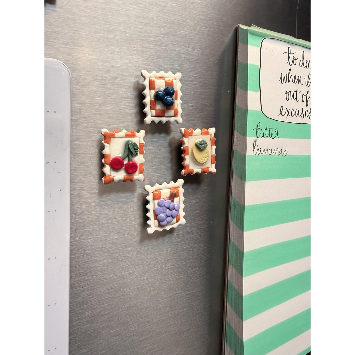 Fruit Picnic Quilt Magnets