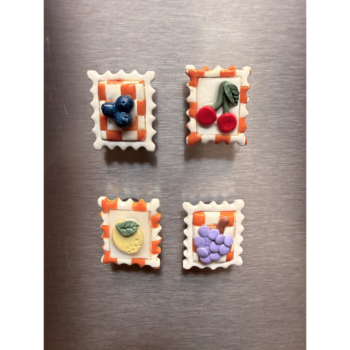 Fruit Picnic Quilt Magnets