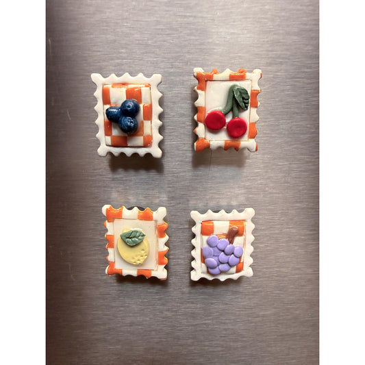 Fruit Picnic Quilt Magnets