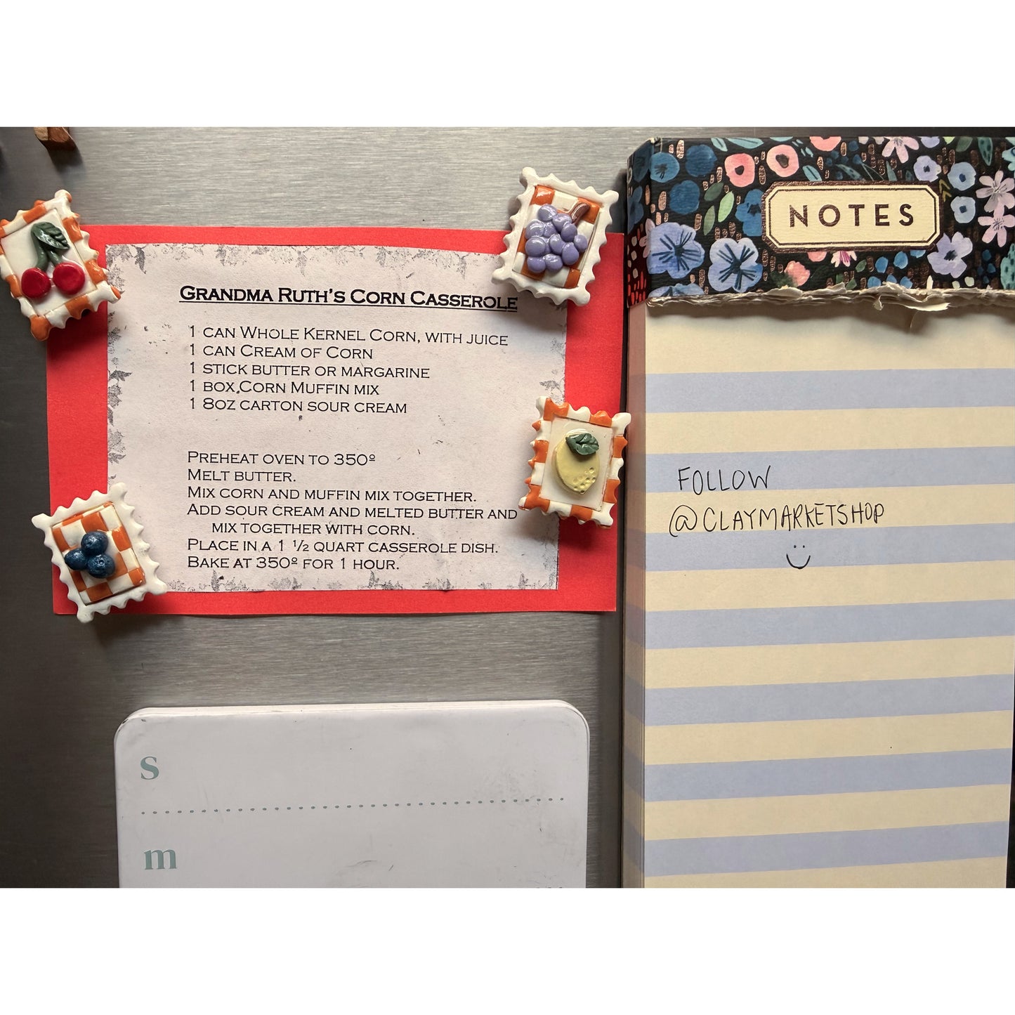 Fruit Picnic Quilt Magnets
