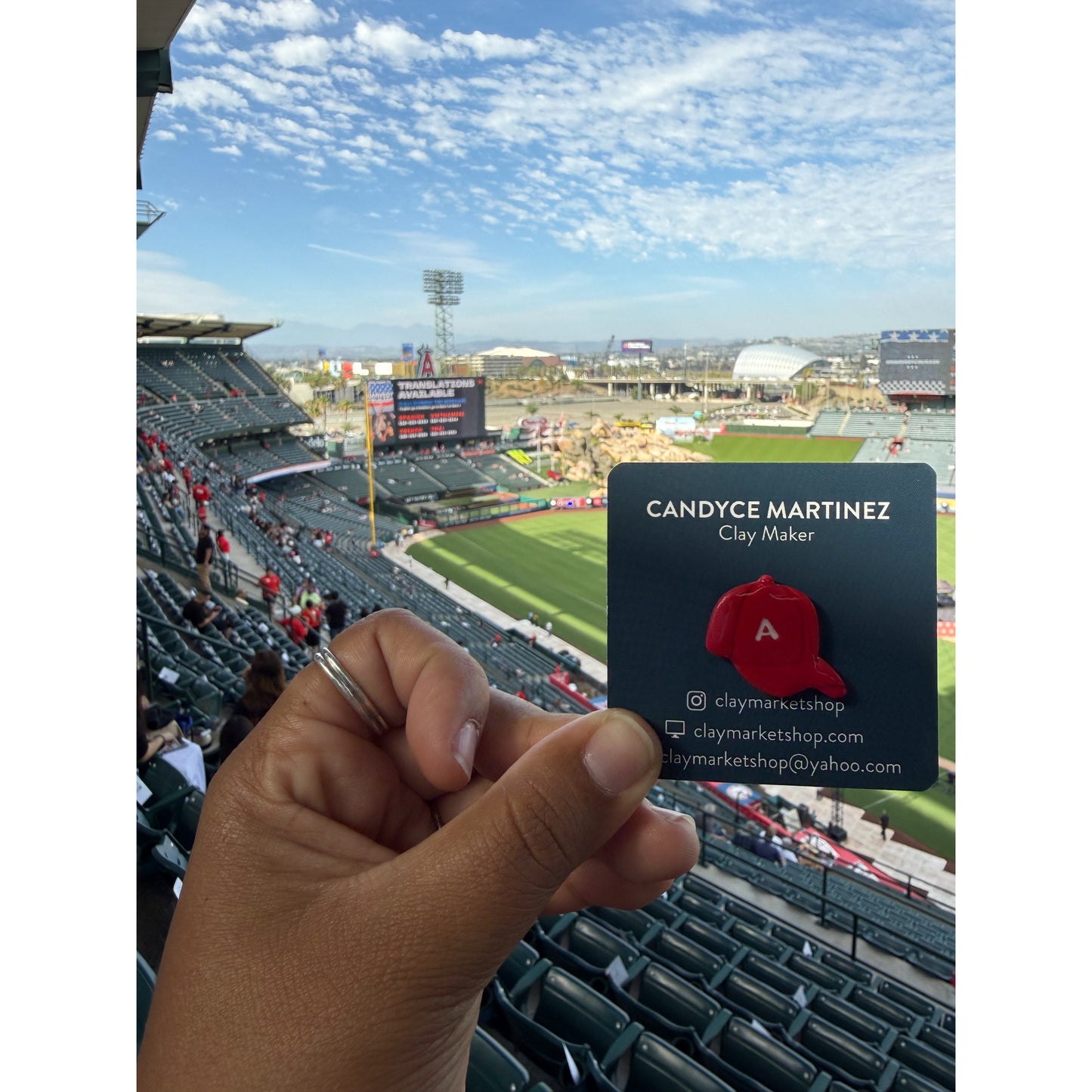 Anaheim baseball cap pin